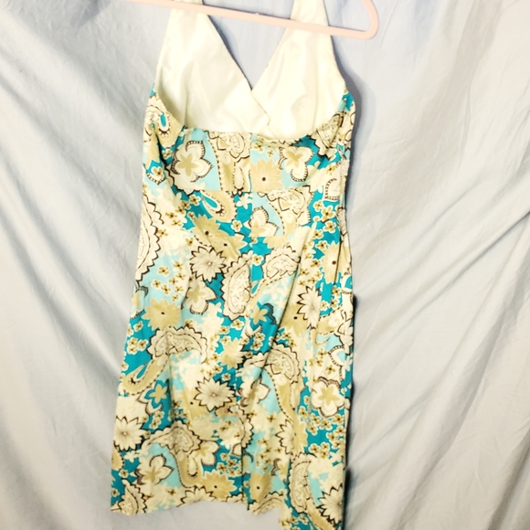 DORBY halter dress floral teal size 16 - Picture 5 of 11